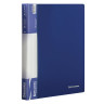 Папка на 30 вкладышей BRAUBERG стандарт, синяя, 0,6 мм, 221599